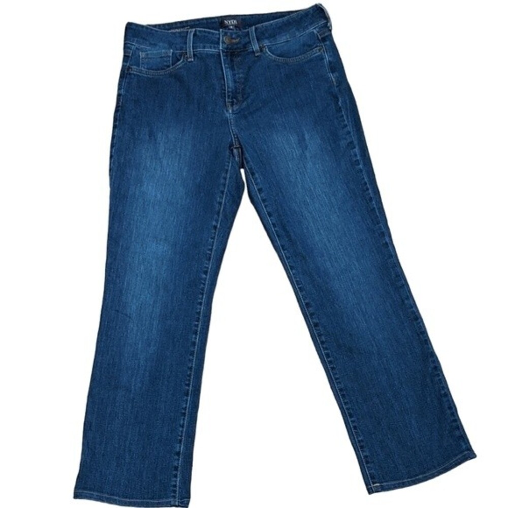 NYDJ Marilyn Straight Cooper Lift Tuck 5 pocket zip fly women's size 8